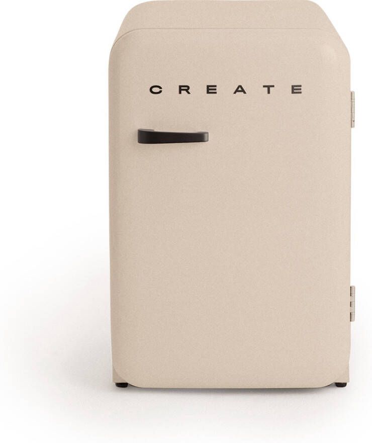 ‎CREATE Koelkast in retrostijl Zand Handvat Kobaltblauw FRIDGE RETRO 107L