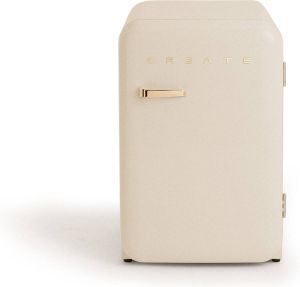 Create RETRO FRIDGE 107L GOLD Koelkast 5 Planken Beige