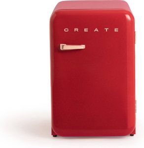 Create RETRO FRIDGE 107L ROSE GOLD Koelkast 5 Planken Rood