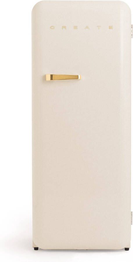 Create Koelkast in retrostijl Gebroken wit Handvat Goud FRIDGE RETRO 281L