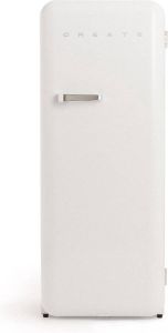 Create RETRO FRIDGE 281L SILVER Kastmodel Koelkast Wit