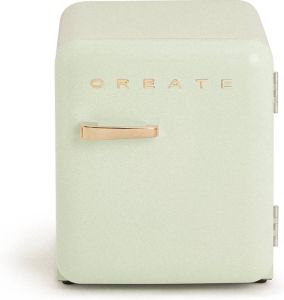 Create RETRO FRIDGE 48L GOLD Koelkast 3 Planken Groen