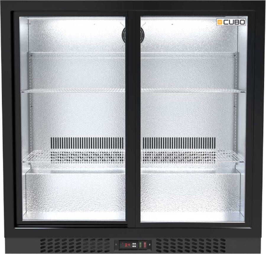 CUBO Barkoelkast 207L 2 Schuifdeuren van glas Afsluitbaar met slot CS-210S-EE- Frigo - Foto 2