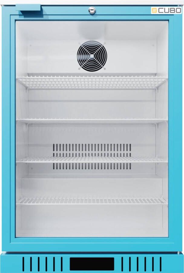 CUBO Barkoelkast Beachbar look 133L 1 Glazen deur Afsluitbaar met slot 72 flessen Energiezuinig CS-MF130