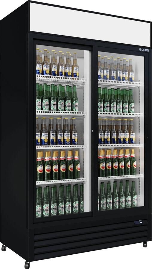 CUBO Displaykoelkast 525L 2 glazen deuren met luifel voor verkoop Afsluitbaar Energiezuinig CS-690B-EE