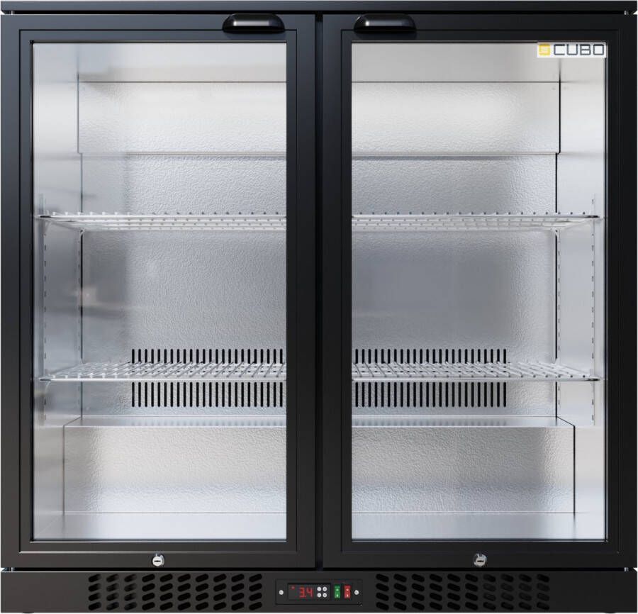 CUBO Barkoelkast 207L 2 Scharnierende glazen deuren Afsluitbaar met slot CS-210H-EE