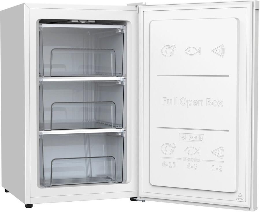 Curtiss GTTCV87EW Tafelmodel Vriezer – 87L – 4 kg 24u Invriescapaciteit – 38 dB Stil – Energieklasse E – Wit