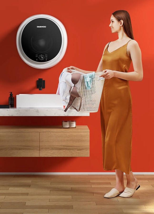 Daewoo Winia DY-BGX05 Mini Wasmachine Met Droogfunctie Voor Chalet Camper Boot Tinyhouse Appartement Kantoor