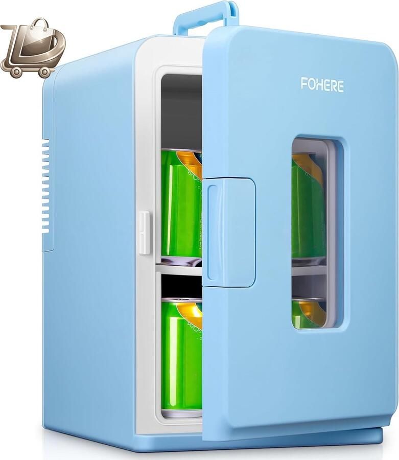 Dailysimple 2-in-1 Mini Koelkast 15L Compacte Koelkast met Koel en Verwarmfunctie DC AC voor Auto Kamer Kantoor en Studentenwoning Stil & Energiezuinig Voor Cosmetica en Dranken