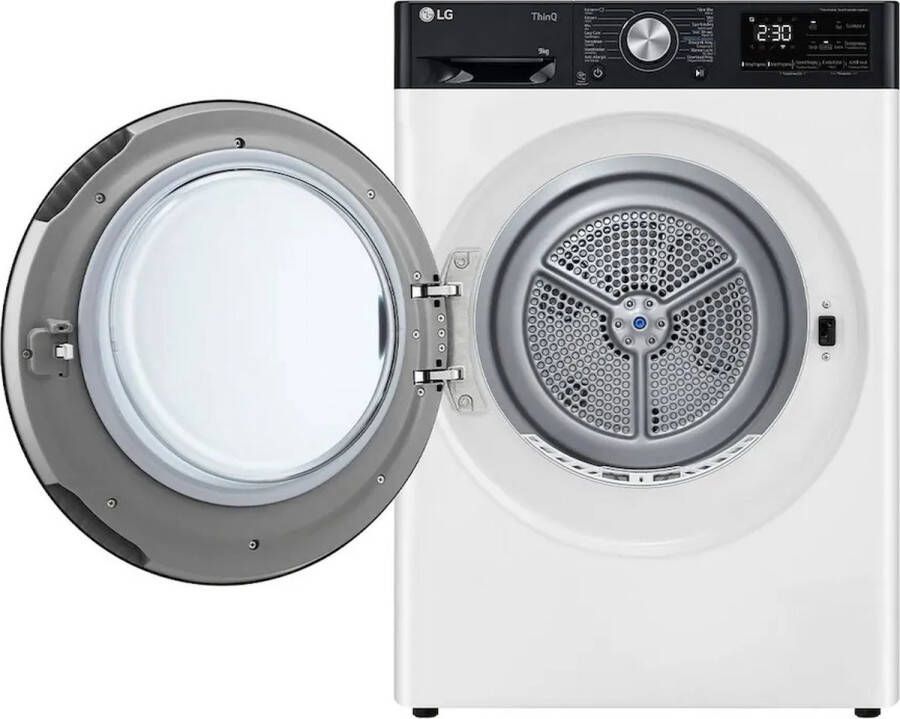Deze info volgt later LG Warmtepompdroger 9kg A+++ EcoHybrid AutoClean Glass Door