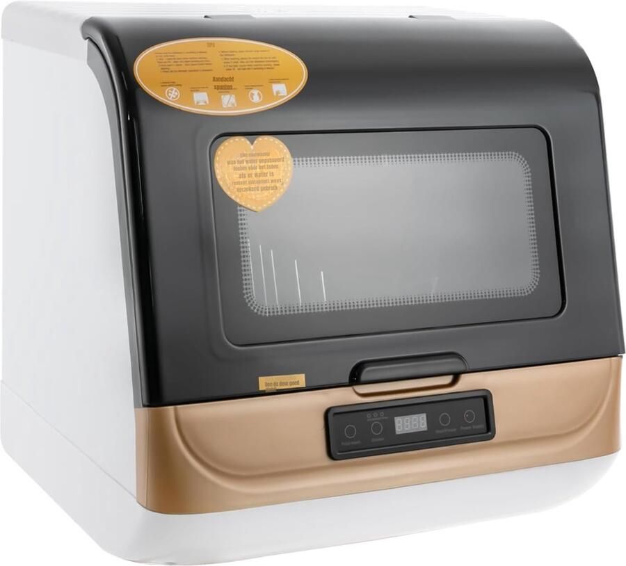 DNA Mini Vaatwasser Vrijstaande Vaatwasser Mini Wasmachine Goud 40cm x 45cm x 45cm