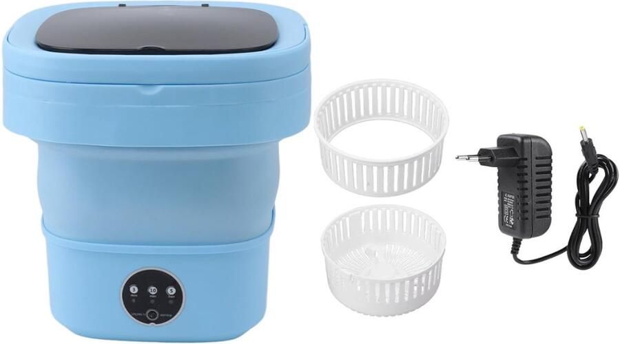 DNA Mini Wasmachine Camping Wasmachine Mini Vaatwasser Blauw 36cm x 30cm x 16cm