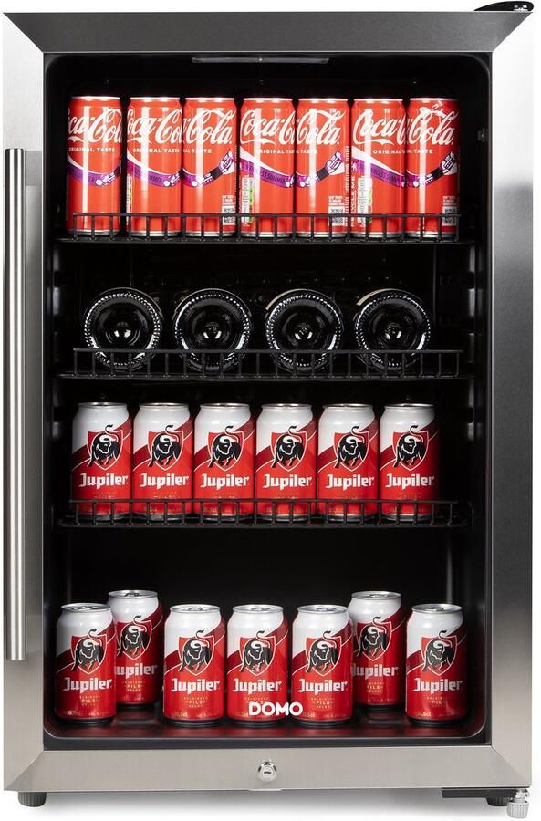 Domo DO91610BK Drankenkoelkast Barkoelkast Glazen Deur Energieklasse C 118L Zwart