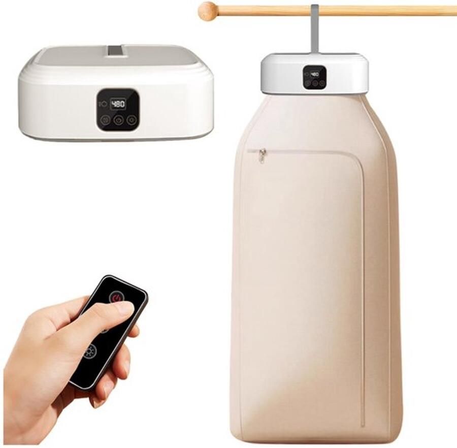Draagbare wasdroger 1-8 uur timer mini-wasdroger elektrische kleine warmtepompdroger met afstandsbediening en uv-sterilisatie voor appartement studentenwoningen thuis reizen