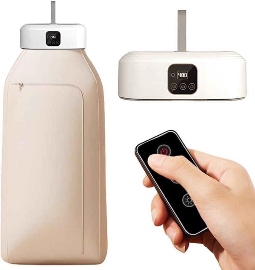 Draagbare wasdroger klein elektrische warmtepompdroger met afstandsbediening 1-8 uur timing automatische uitschakeling opvouwbare wasdroger mini-droger voor appartement reizen camping hotels
