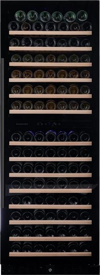 Dunavox Grande-181 Wijnkoelkast DX-181.490DMBK 2 Zones Mat Zwart Mat Zwart
