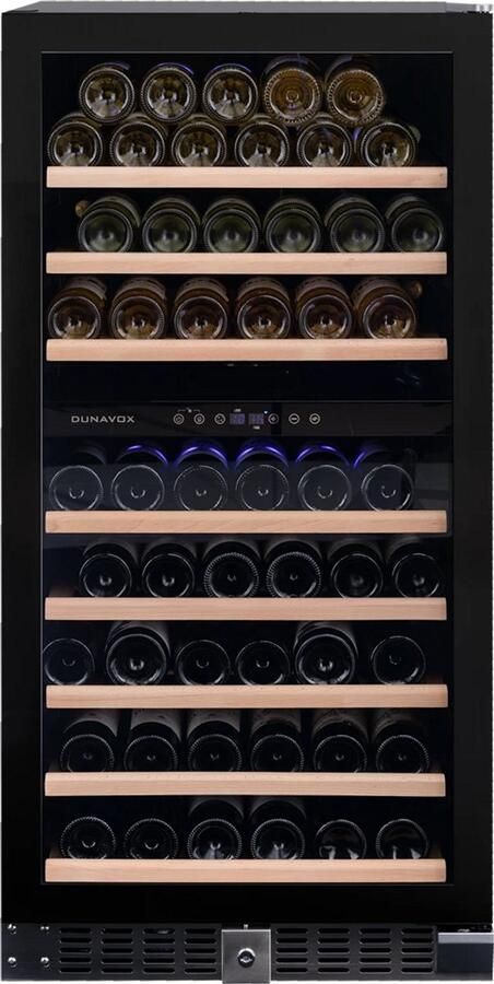 Dunavox Grande-94 Wijnkoelkast DX-94.270DMBK 2 Zones Mat Zwart Mat Zwart