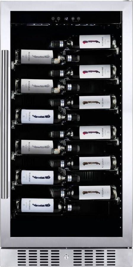Dunavox Sera-70 Vrijstaande Wijnkoelkast DX-70.258SS 70 flessen RVS