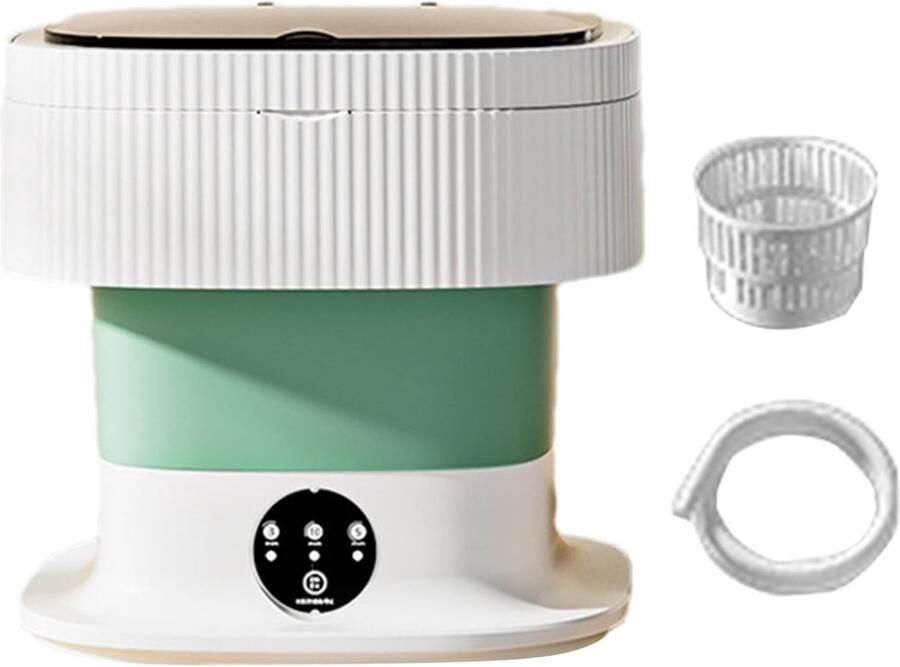 10L Grote Grensoverschrijdende Opvouwbare Wasmachine met Groot Ondergoed Sokken Babykleding en Kleine Mini Wasmachine (Groen)