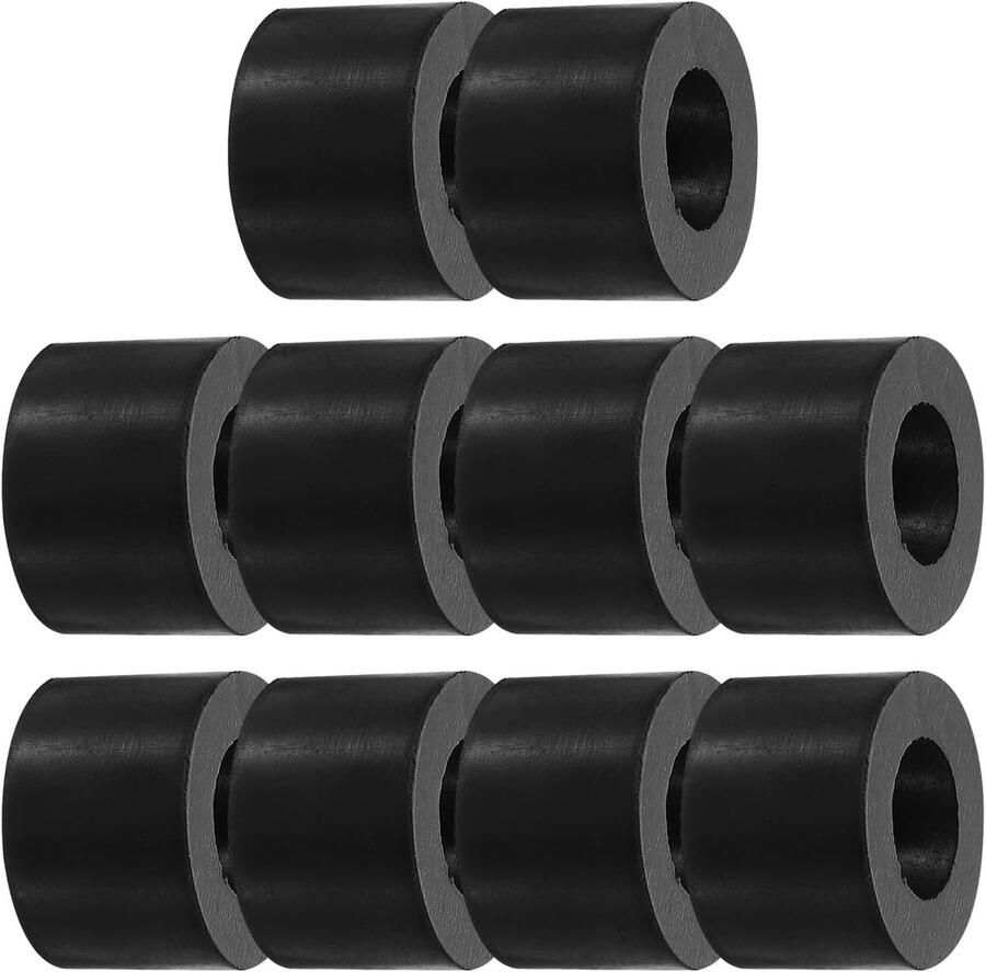 1.2 OD x 0.6cm 0.3 ID x 0.8 Thick Anti-Vibration Pads 10pcs Rubber Insulation Pads Mechanische Vibration Demping Pads Isolator Wasmachine Voeten Zwart