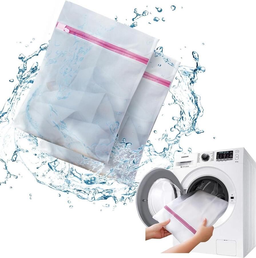 2 stuks Groot Wasnet voor Fijn Wasgoed en Delicaat Textiel 30x40 cm