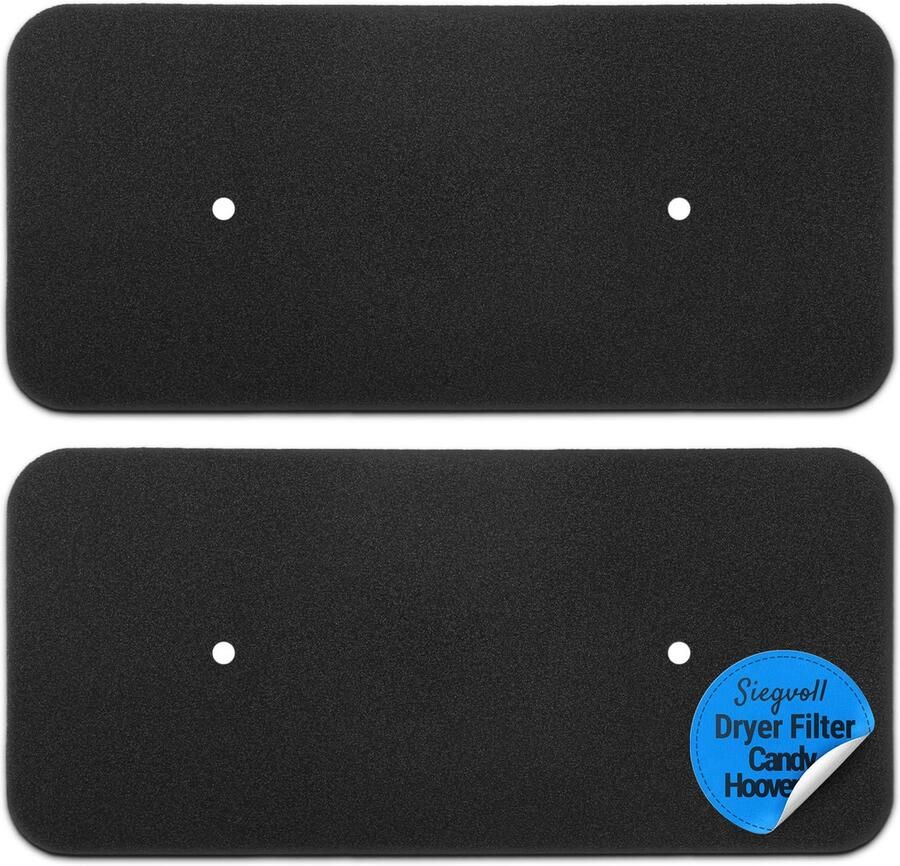 2 x Droger Filter Vervanging voor 40006731 Warmtewisselaarfilter 275 x 125 x 10 mm Schuimfilter Sponsfilter Pluisfilter voor wasdroger warmtepompdroger