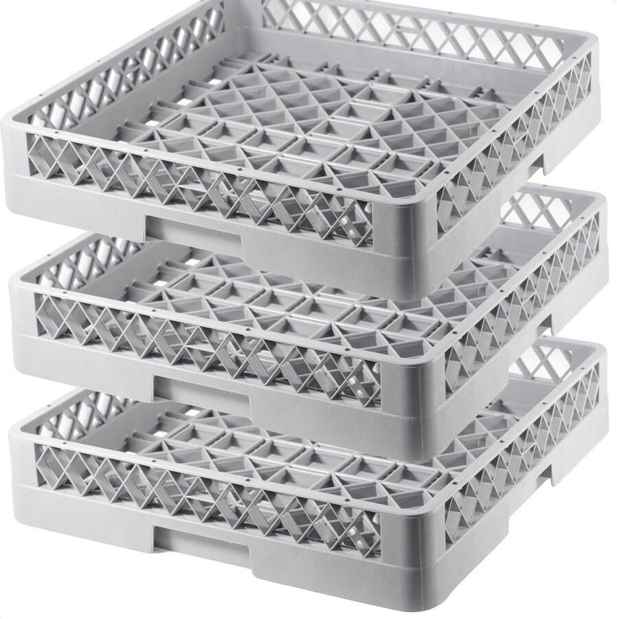 3 Stuks Universele Afwasmanden voor Professionele Vaatwassers 50x50cm