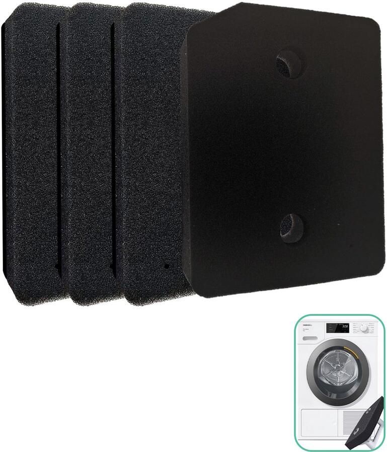 4 filters voor drogerfilter 9164761 droger warmtepompdroger fijn-grof 207 x 157 x 30 mm sponsfilter filtermat condensdroger pluisfilter schuimfiltermat basis pluisfilter