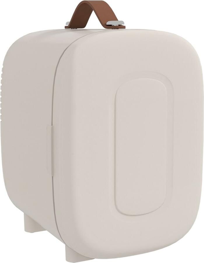 4-Liter Minikoelkast – Compacte Koelkast – Koelen & Verwarmen – Fluisterstil – 9V 240V – Ideaal voor huidverzorging & dranken – Dubbele koel- verwarmingsfunctie – Wit