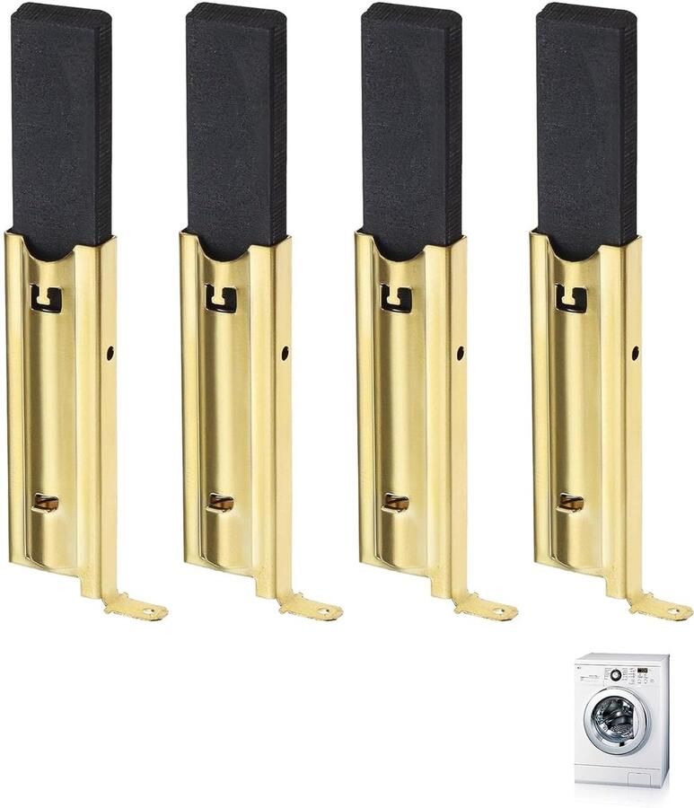4 Pcs Carbon Brushes L94MF7 Motor Carbon Insert Brushes voor Wasmachine Vervangingsonderdelen voor Elektrische Motor Duurzame Prestatie 5.0 x