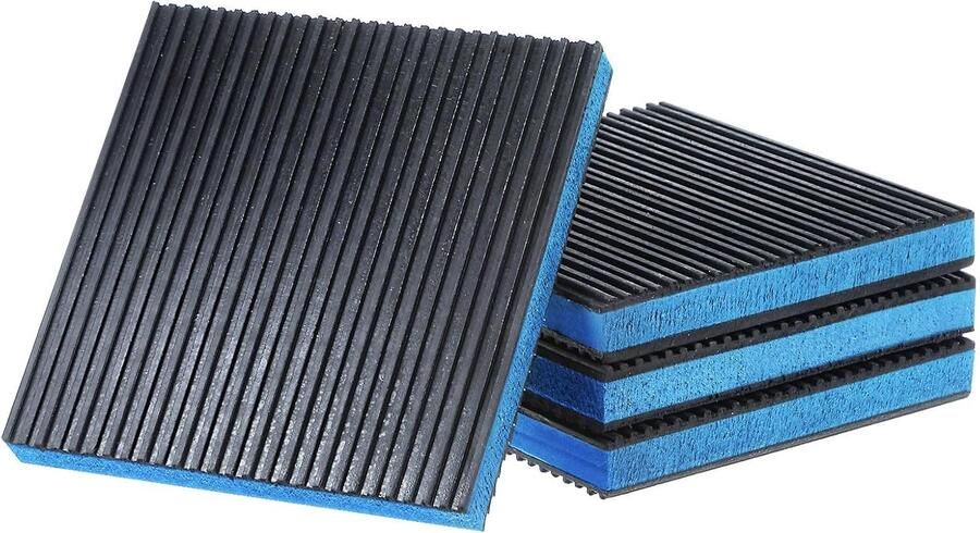 4 Stuks Rubberen Antivibratie Pads 6x6x7 8 Geluidsabsorberende Demping Mat voor Aircompressor Wasmachine en Treadmill