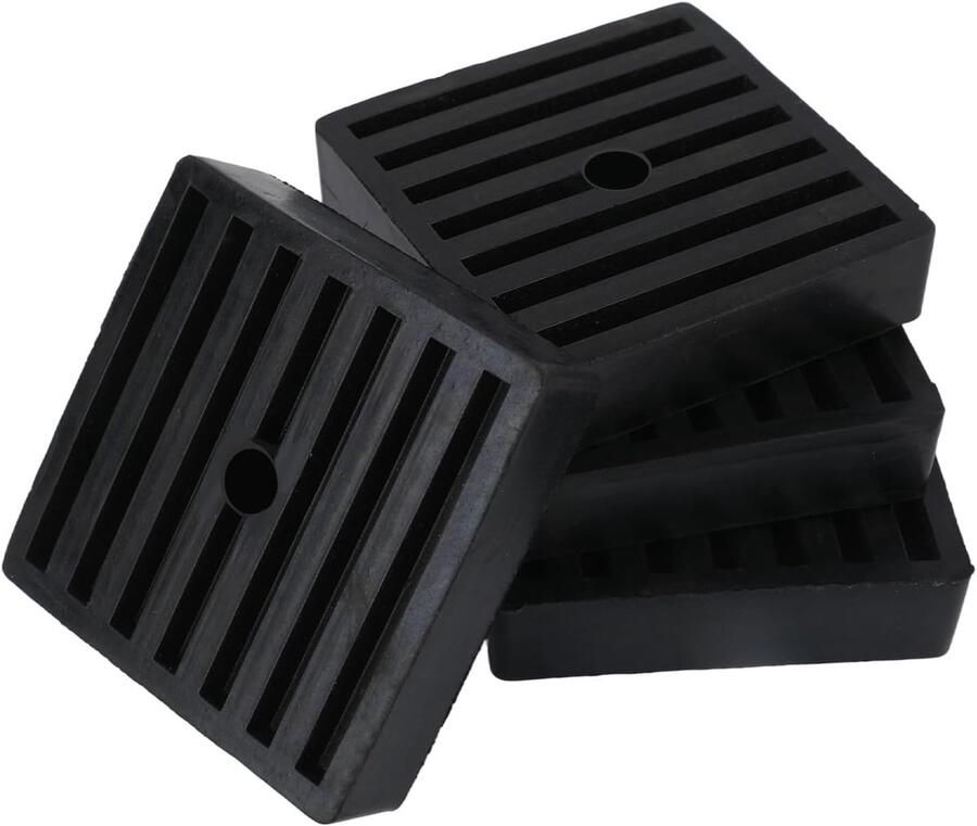 4 Stuks Schokdempers voor Luchtcompressor 8x8x2cm Rubber Schokdemper Trillingsdempende Pads voor Luchtcompressor Wasmachine Droger Loopband