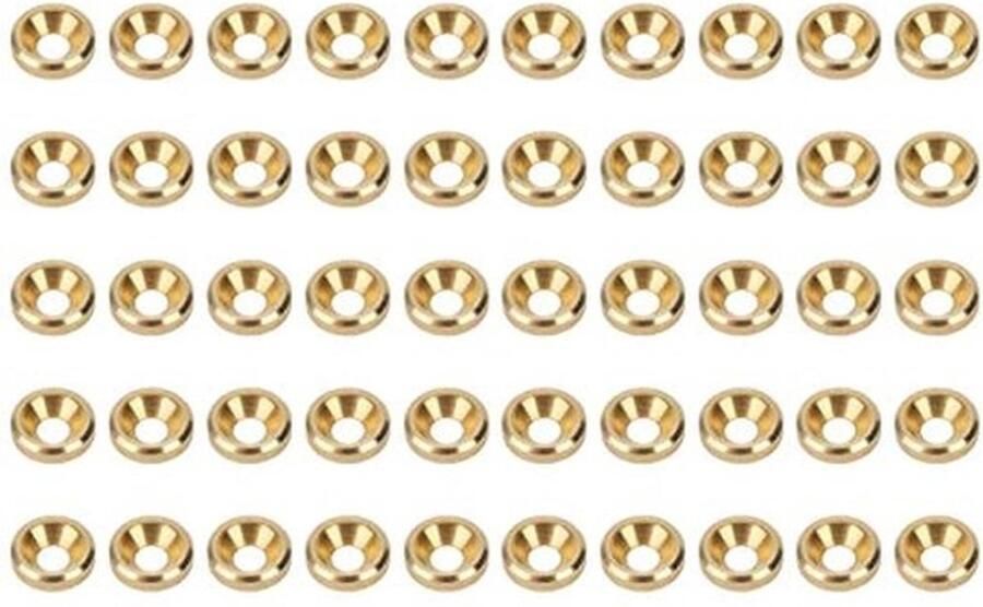 50Pcs Verzonken Afwerking Cup Wasmachines Zuiver Koper Verzonken Schroef Wasmachine CNC Platte Hoofd Pakking Schroef Wasmachine (M6) Pakking Behoudende Ring