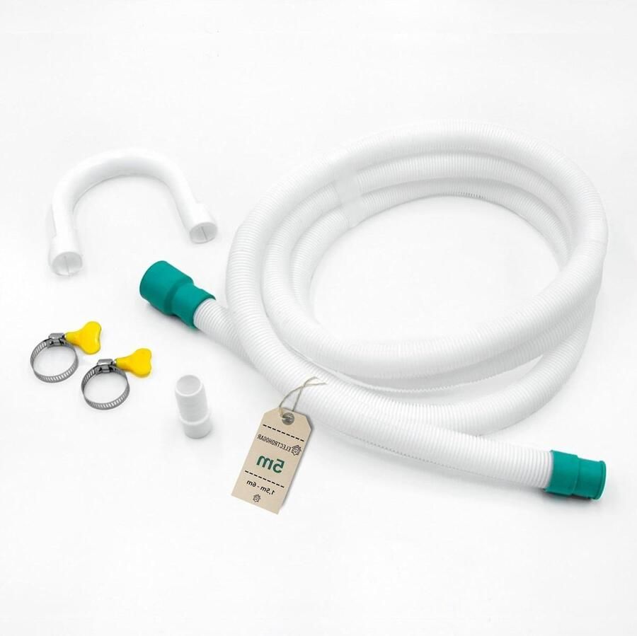 Afvoerslang voor Wasmachine Kit 5m Flexibele Slang Compatibel met alle Merken LG Bosch AEG Eenvoudig te Installeren