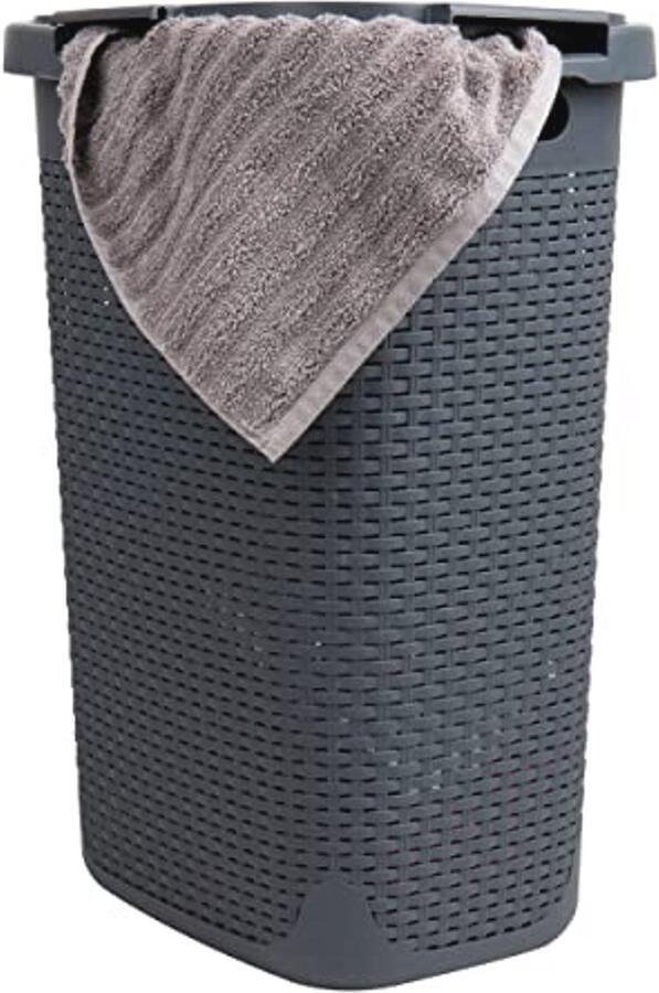 60L Slim Wasmand Grijs Duurzame en Stijlvolle Opbergoplossing