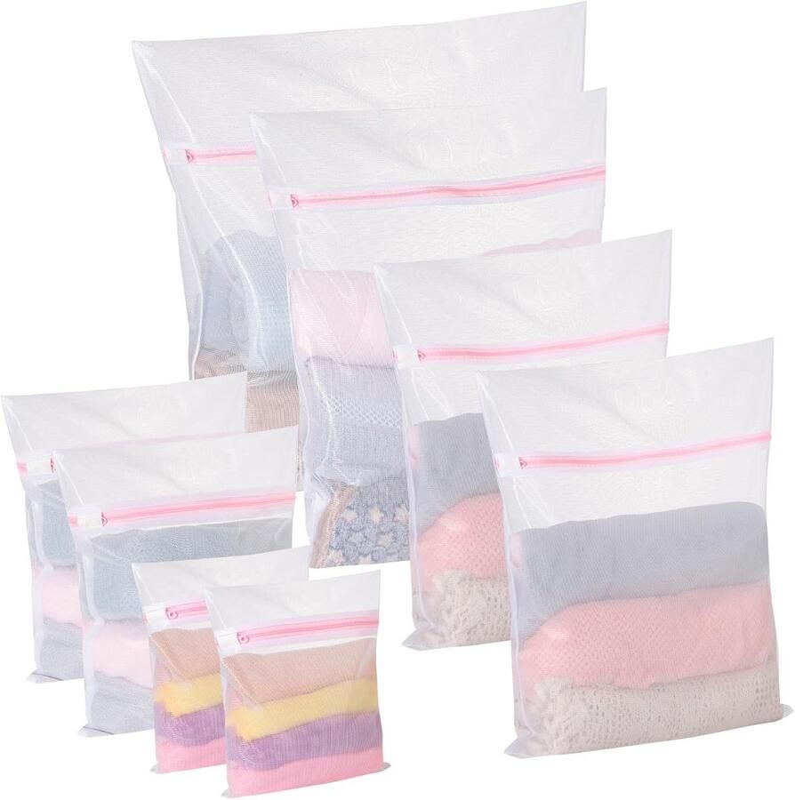 8 Herbruikbare Wasmachine Wasmatten in 5 Maten voor Ondergoed Sokken Babykleding