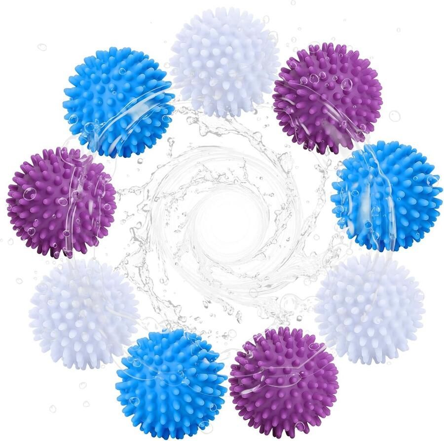 9x Herbruikbare Drogerballen voor Was en Donsjacks Voor Zachtere Snellere Droogresultaten