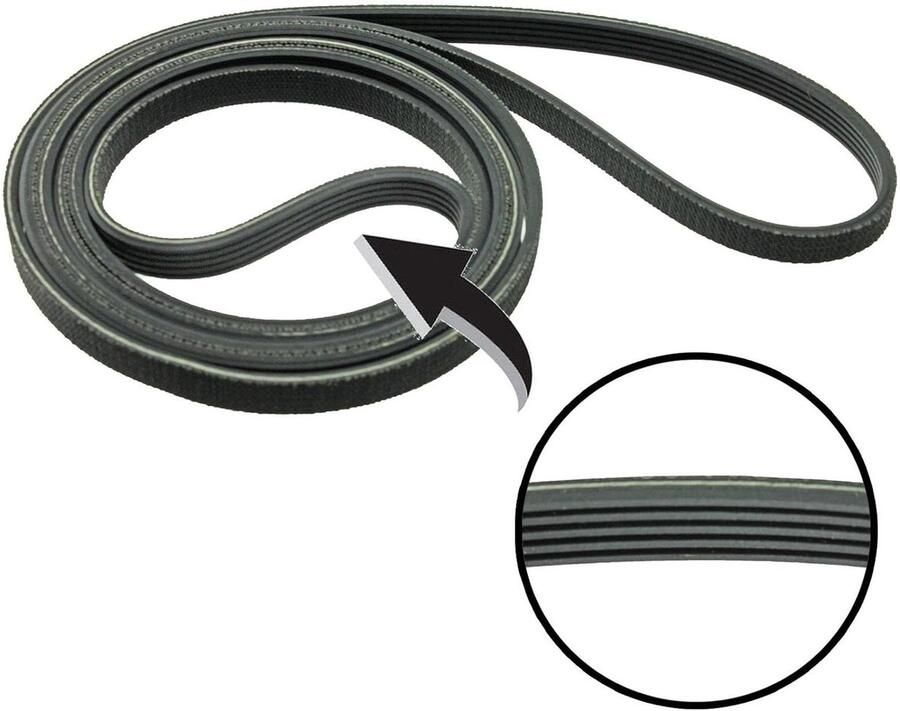 Aandrijfriem Wasdroger Droger Riem Wasdroger Reparatie Rubberen Constructie 1578 H5 Zwart