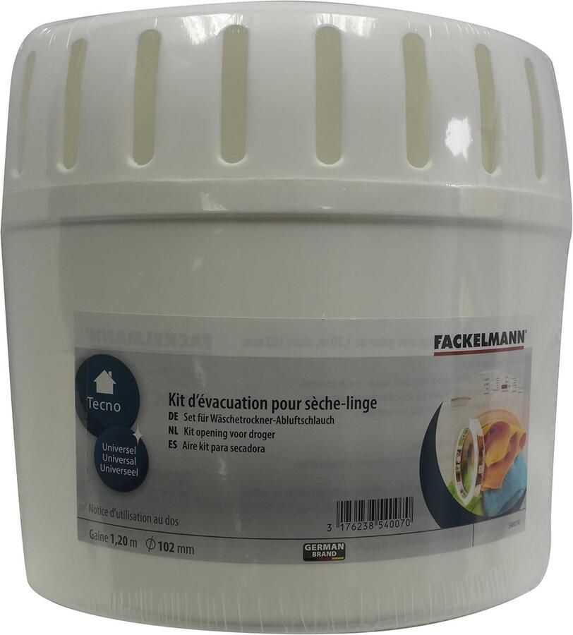 Afvoerset Wasdroger Condensafvoer Kit Wasdroger Installatie Voor Condensdrogers 120 cm Wit