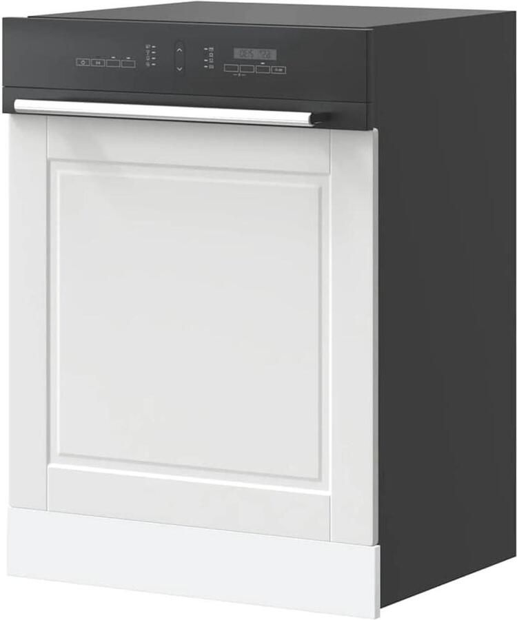 Vaatwasserblende Frontpaneel Keuken Vaatwasser Beschermen Robuust Houtmateriaal 60 x 1.5 x 67 cm Wit - Foto 1