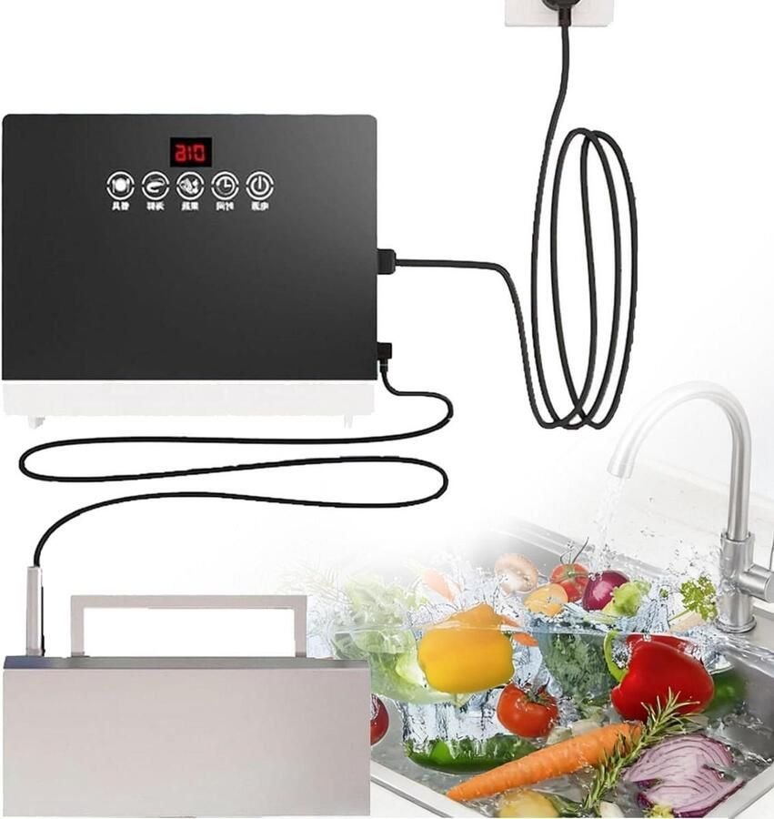 Afwasmachine Gootsteen Compacte Vaatwasser Keuken Schoonmaken Geen Installatie Nodig 36 x 30 x 30 cm Zilver Wit
