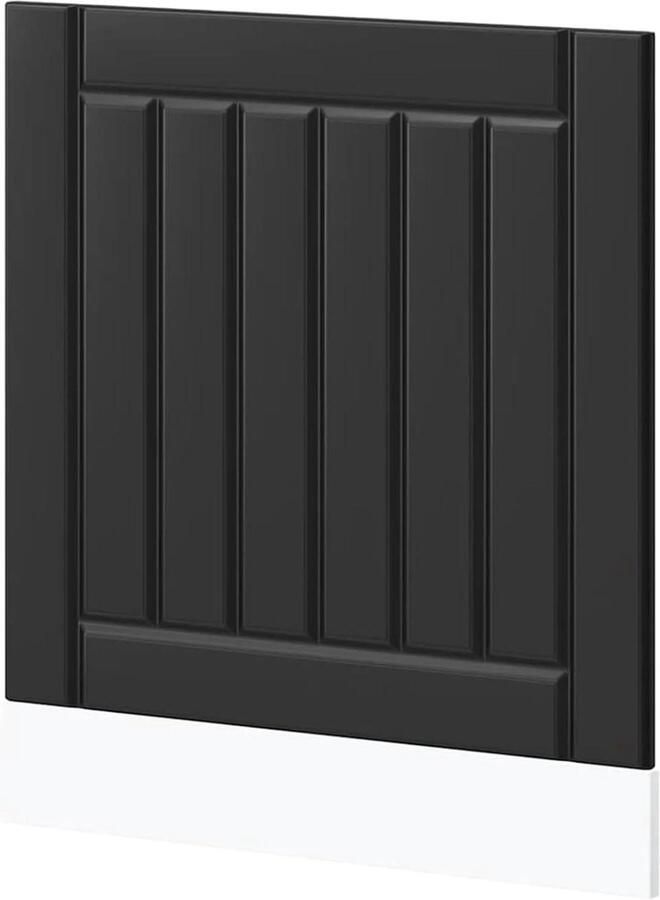 Afwasmachine Paneel Vaatwasser Deurpaneel Keuken Opwaarderen Robuust Houtmateriaal 60 x 67 cm Zwart