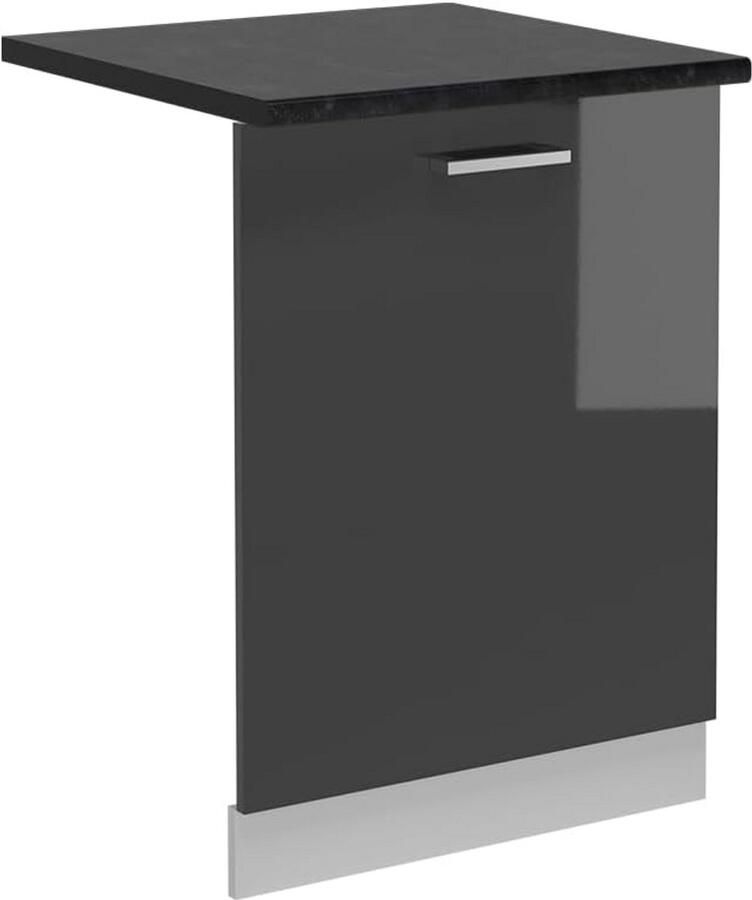 Afwasmachinepaneel R-Line Antraciet Glanzend 60 cm - Foto 1