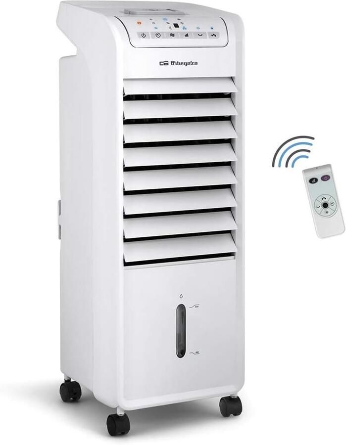 Airco-3-in-1-Mobiel Verdampingsluchtkoeler-Draagbaar- Oscillatie -Afstandsbediening 3 Snelheden 3 Koelboxen 55W 6L Kunststof metaal