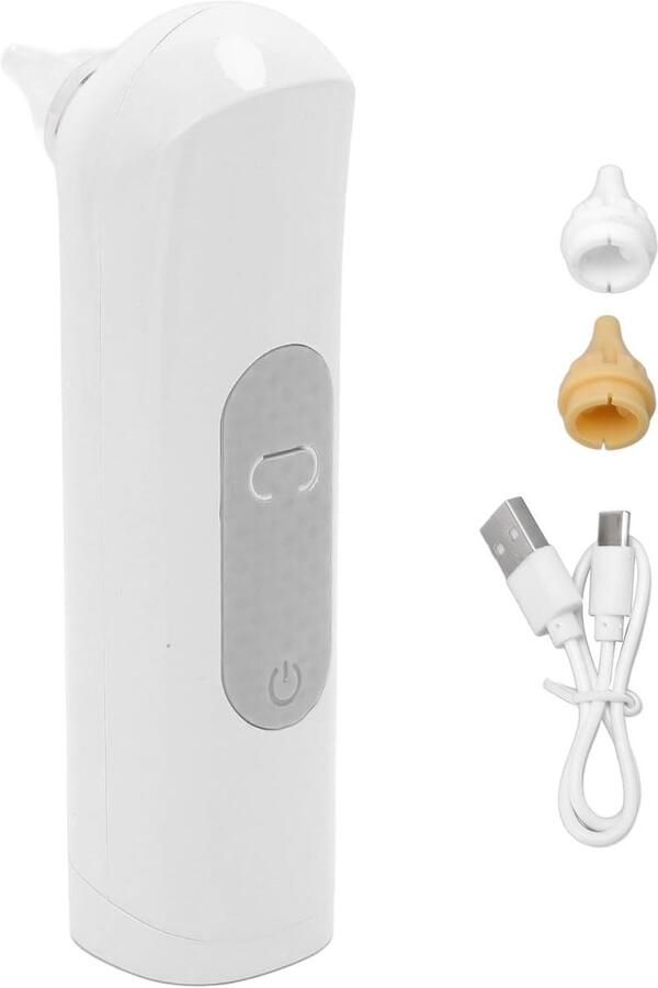 Allecto Elektrische Oor Droger Sneldrogend en Veilig Wit Warmelucht Oordroger 700mAh Lithium Ion Batterij 4 Snelheden Ideaal voor Rei