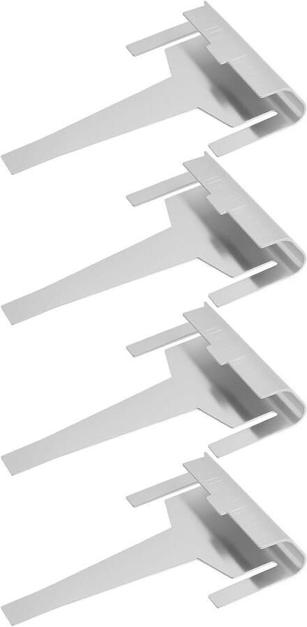 Allecto Plus 4-delige set Koelkast Afvoerbuis Clips Verdamper Vervanging Geschikt voor Samsung Koelkast Zilverkleurig