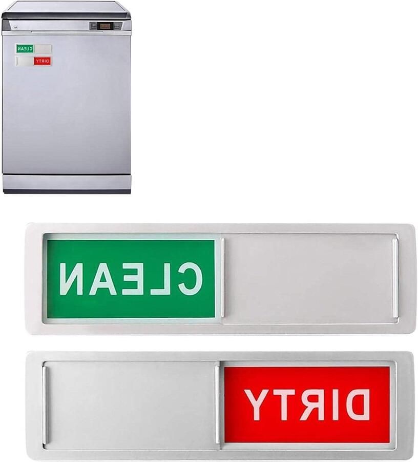 Allecto Plus Magnetisch schoon vuil-teken voor vaatwasser keukenaccessoires Gemakkelijk af te lezen Verplaatsbaar