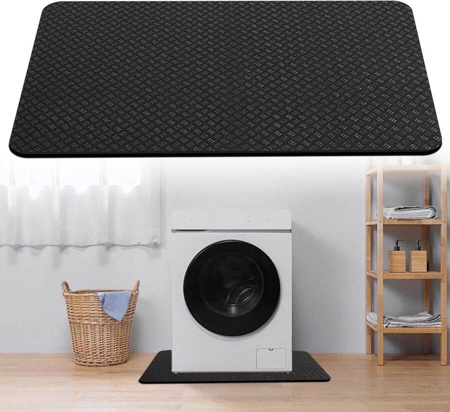 Anti-vibratie mat 60 x 60 cm antislip snijdbaar geluidsreductie voor wasmachines fitnessapparatuur en printers waterdicht en lichtgewicht