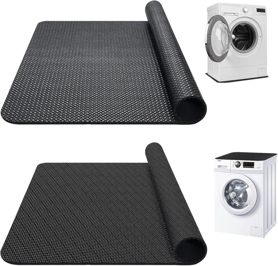 Anti-vibratie mat voor wasmachine en koelkast 60 x 60 cm slipvaste vloerbescherming en demping