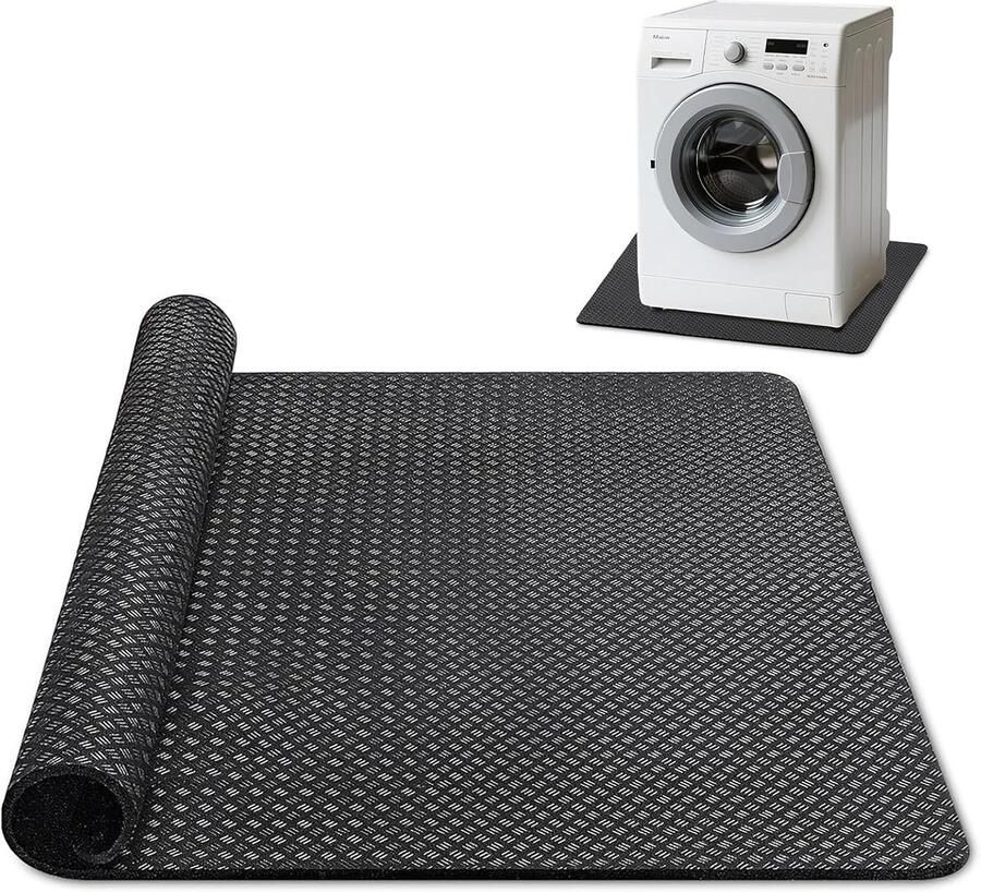 Antislipmat 60 x 60 cm voor wasmachine en huishoudelijke apparaten waterdicht en trillingsbestendig lichtgewicht vloermat voor stabiliteit en bescherming